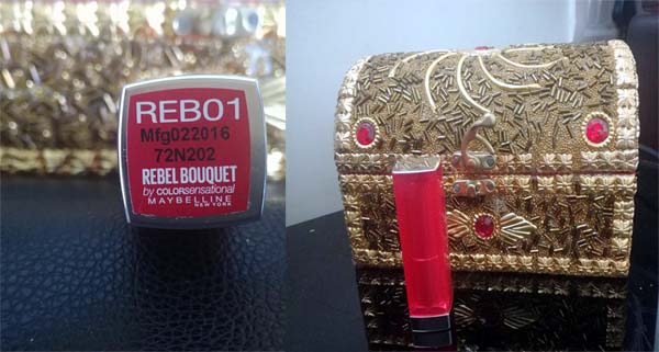 maybelling rebel reb01 lipstick review