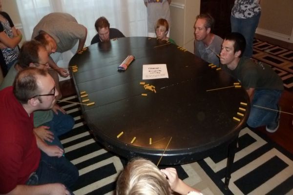 Funny Party Games For Men : Noodle Up The Penne Pasta