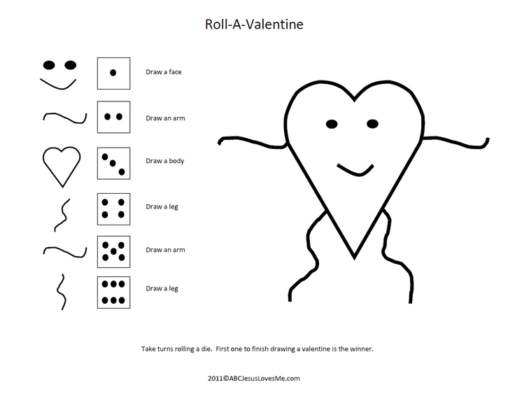 Roll A Valentine: Valentines Day Ladies Party Game