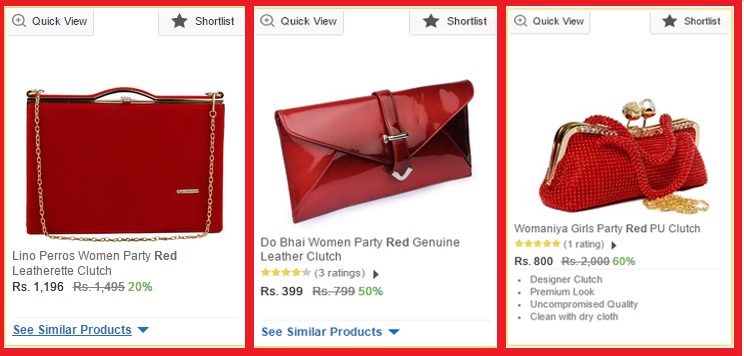 Red clutches online