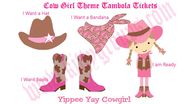 cow girl theme kitty party tambola game