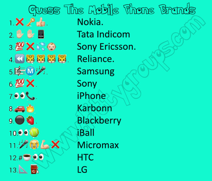 Whatsapp Puzzle Guess The Phone Brands