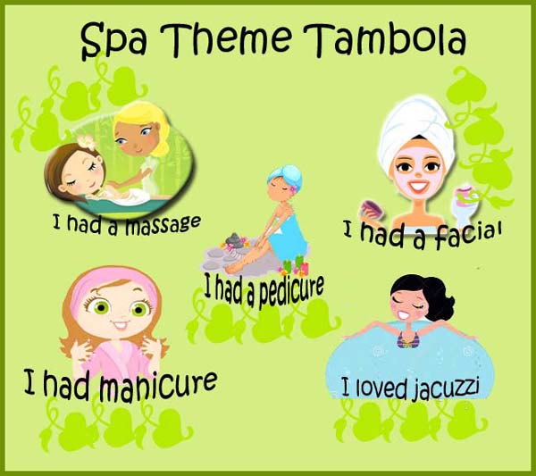 spa theme tambola game for ladies kitty party
