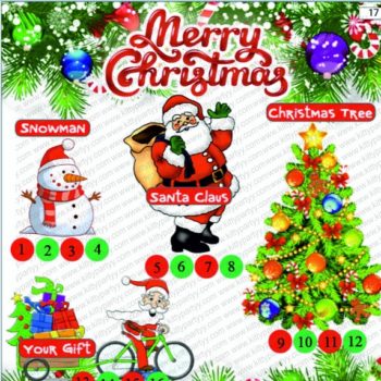 Christmas Theme Tambola Tickets: Kitty Party Games