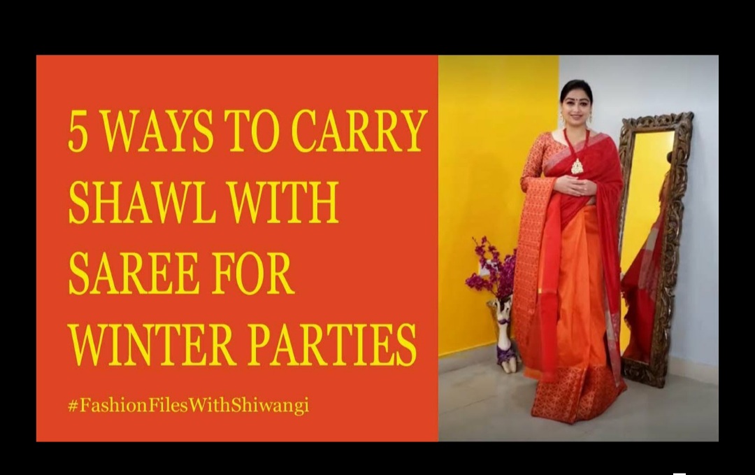 shawl wrapping for saree